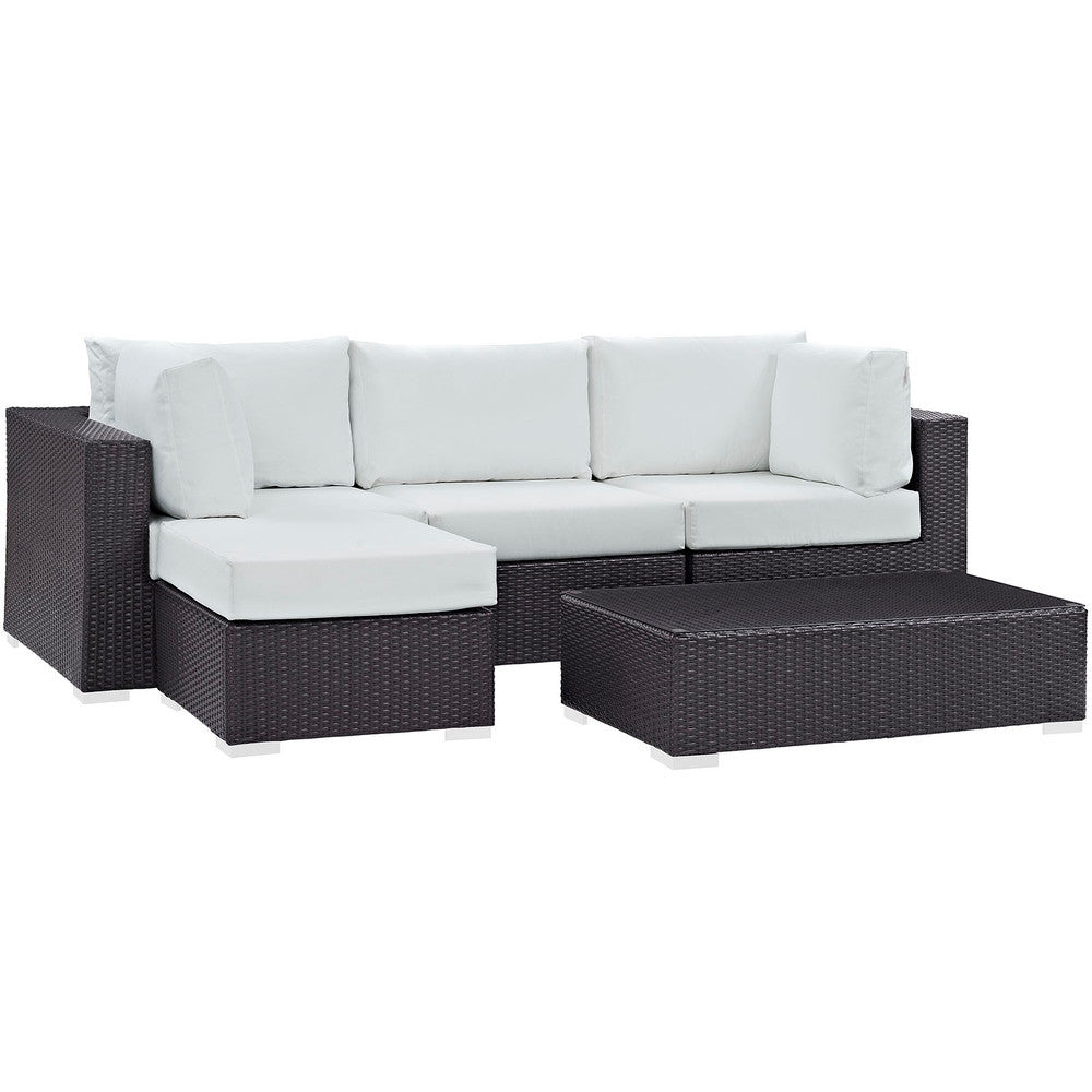 EEI-2172 Convene 5 Piece Outdoor Patio Sectional Set by Modway