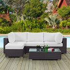 EEI-2172 Convene 5 Piece Outdoor Patio Sectional Set by Modway