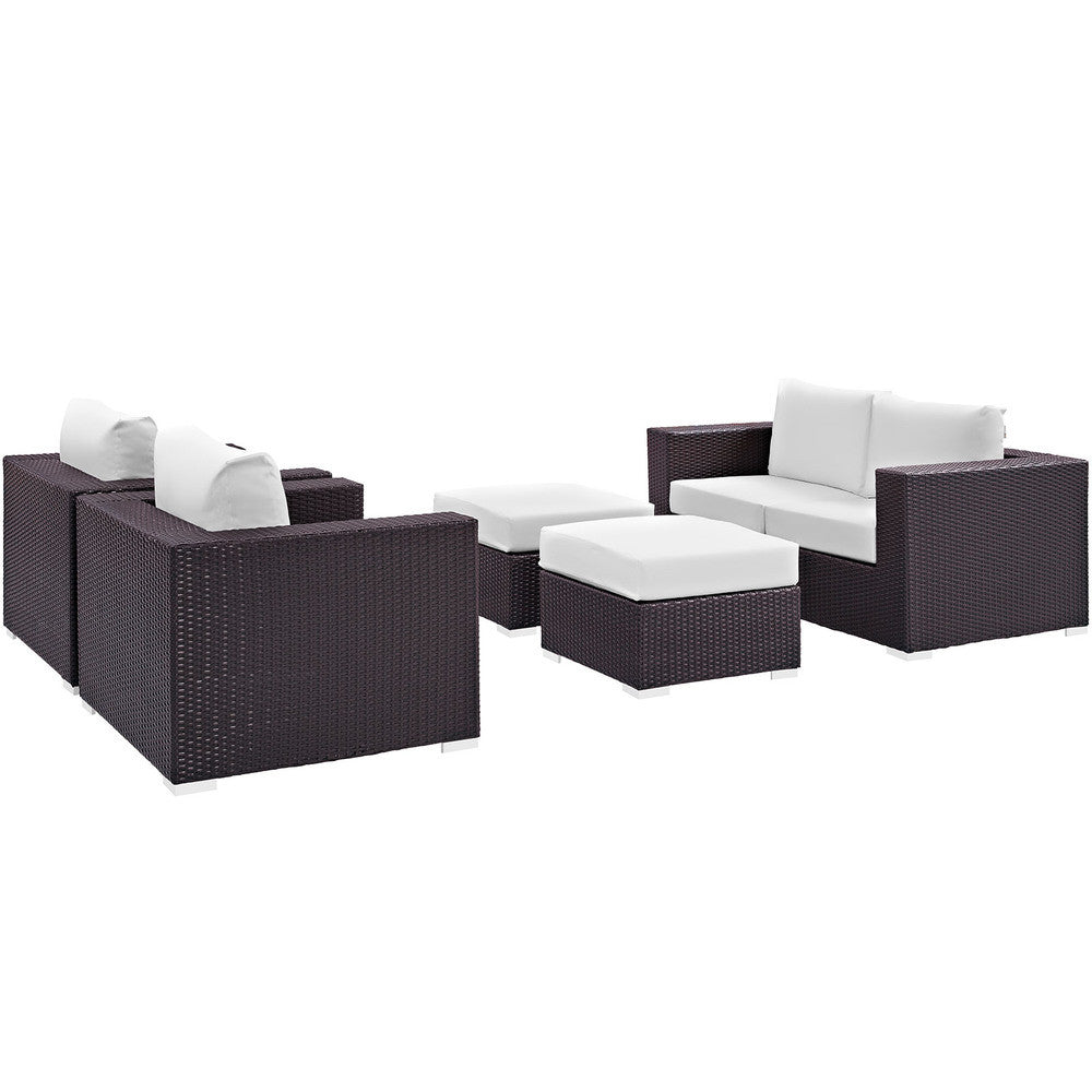 EEI-2158 Convene 5 Piece Outdoor Patio Sofa Set by Modway