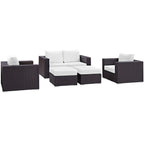 EEI-2158 Convene 5 Piece Outdoor Patio Sofa Set by Modway