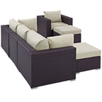 EEI-2207 Convene 6 Piece Outdoor Patio Sectional Set by Modway