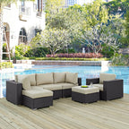 EEI-2207 Convene 6 Piece Outdoor Patio Sectional Set by Modway