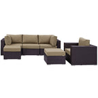 EEI-2207 Convene 6 Piece Outdoor Patio Sectional Set by Modway