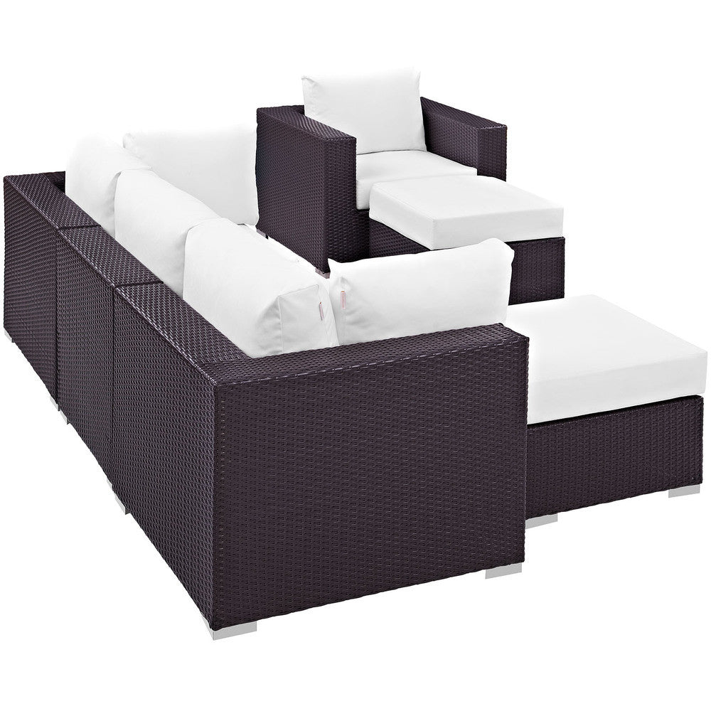 EEI-2207 Convene 6 Piece Outdoor Patio Sectional Set by Modway
