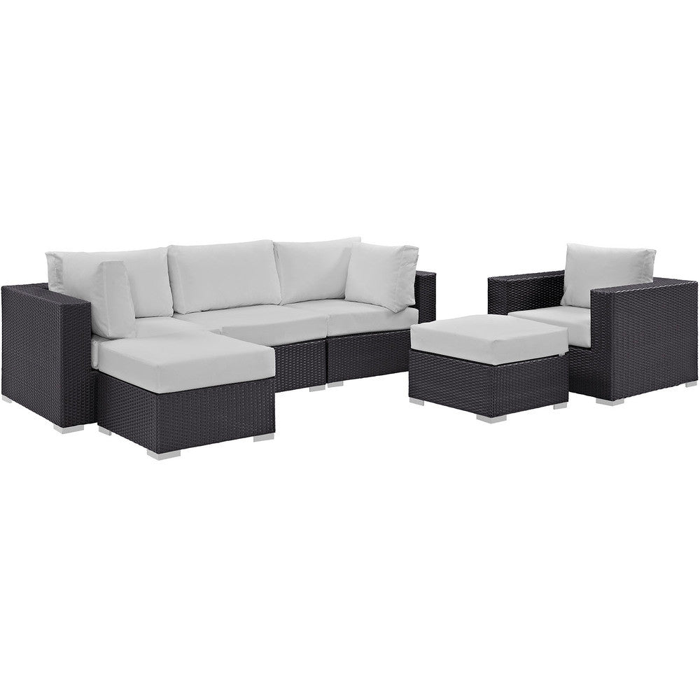 EEI-2207 Convene 6 Piece Outdoor Patio Sectional Set by Modway