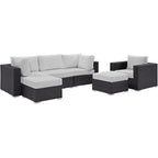 EEI-2207 Convene 6 Piece Outdoor Patio Sectional Set by Modway