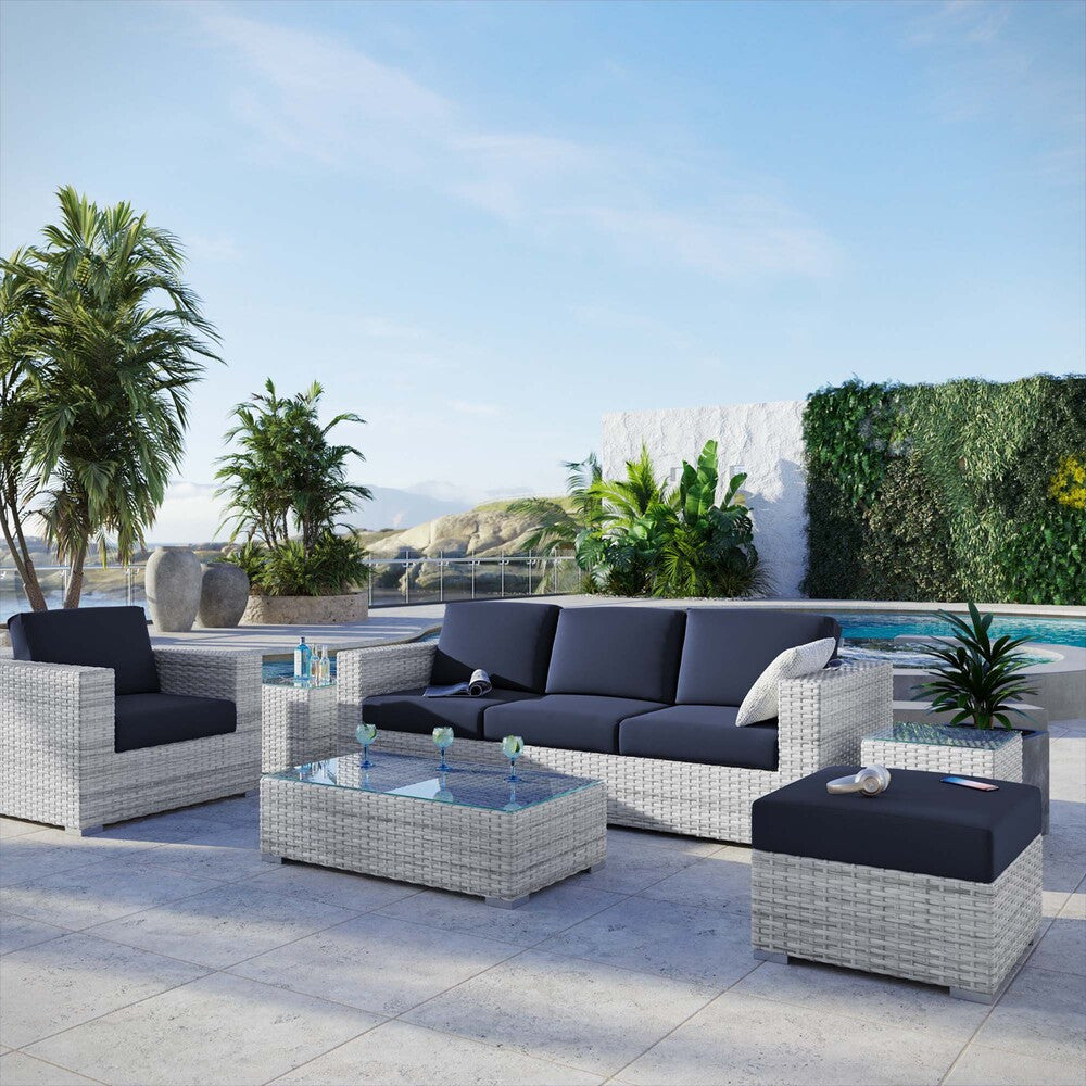 EEI-5449-LGR-NAV Convene 6-Piece Outdoor Patio Set by Modway