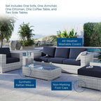 EEI-5449-LGR-NAV Convene 6-Piece Outdoor Patio Set by Modway
