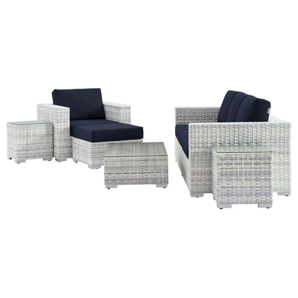 EEI-5449-LGR-NAV Convene 6-Piece Outdoor Patio Set by Modway