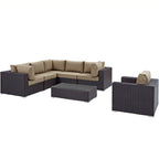 EEI-2157 Convene 7 Piece Outdoor Patio Sectional Set by Modway
