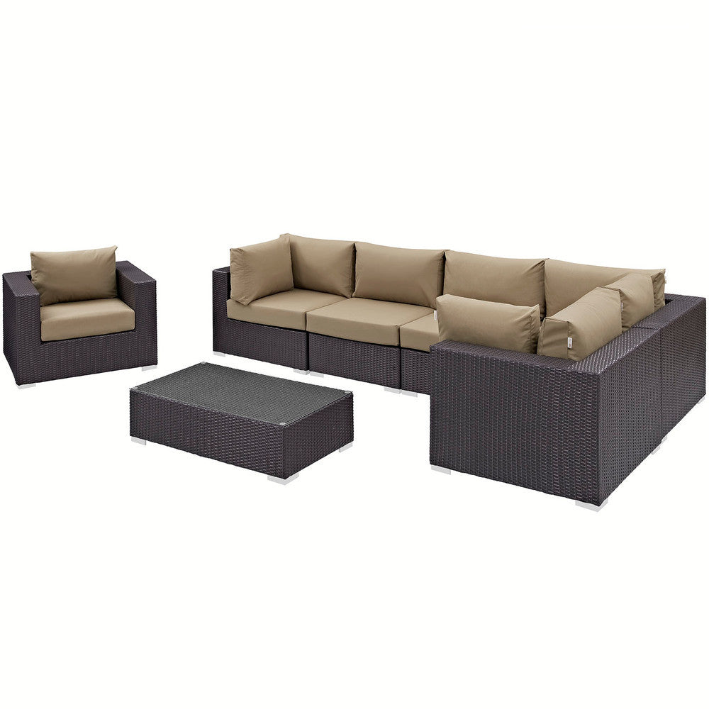 EEI-2157 Convene 7 Piece Outdoor Patio Sectional Set by Modway