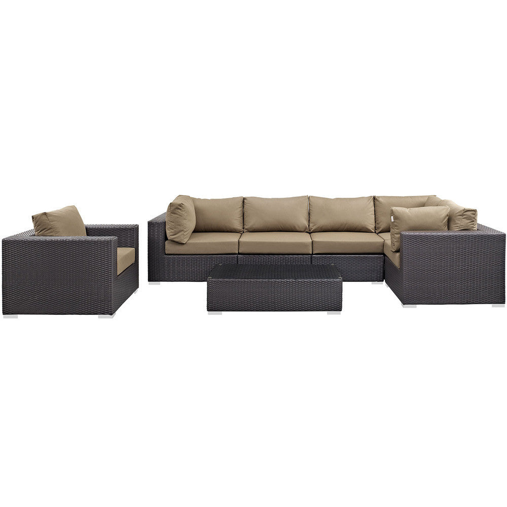 EEI-2157 Convene 7 Piece Outdoor Patio Sectional Set by Modway