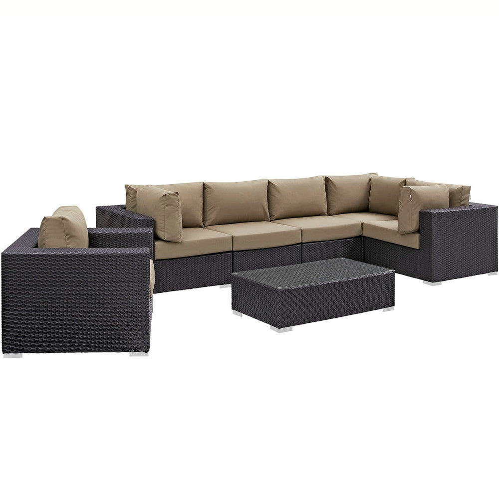 EEI-2157 Convene 7 Piece Outdoor Patio Sectional Set by Modway