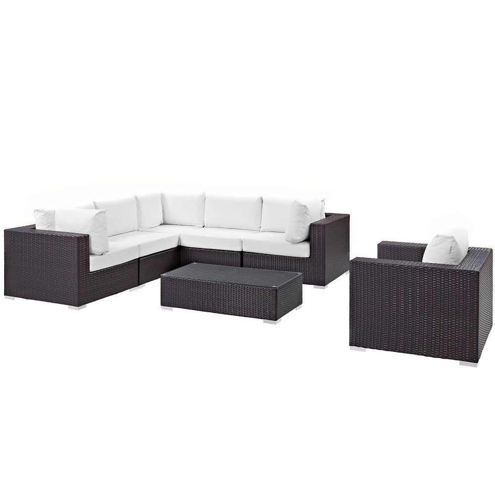 EEI-2157 Convene 7 Piece Outdoor Patio Sectional Set by Modway