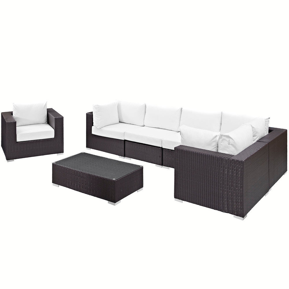 EEI-2157 Convene 7 Piece Outdoor Patio Sectional Set by Modway