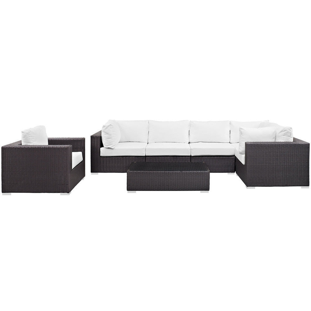 EEI-2157 Convene 7 Piece Outdoor Patio Sectional Set by Modway