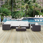 EEI-2157 Convene 7 Piece Outdoor Patio Sectional Set by Modway