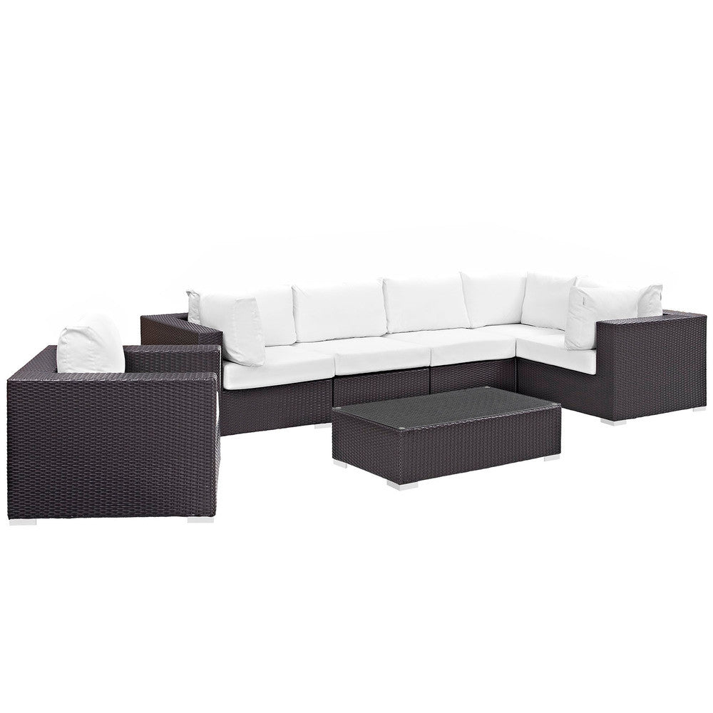 EEI-2157 Convene 7 Piece Outdoor Patio Sectional Set by Modway