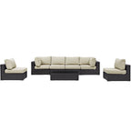EEI-2164 Convene 7 Piece Outdoor Patio Sectional Set by Modway