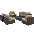 EEI-2164 Convene 7 Piece Outdoor Patio Sectional Set by Modway