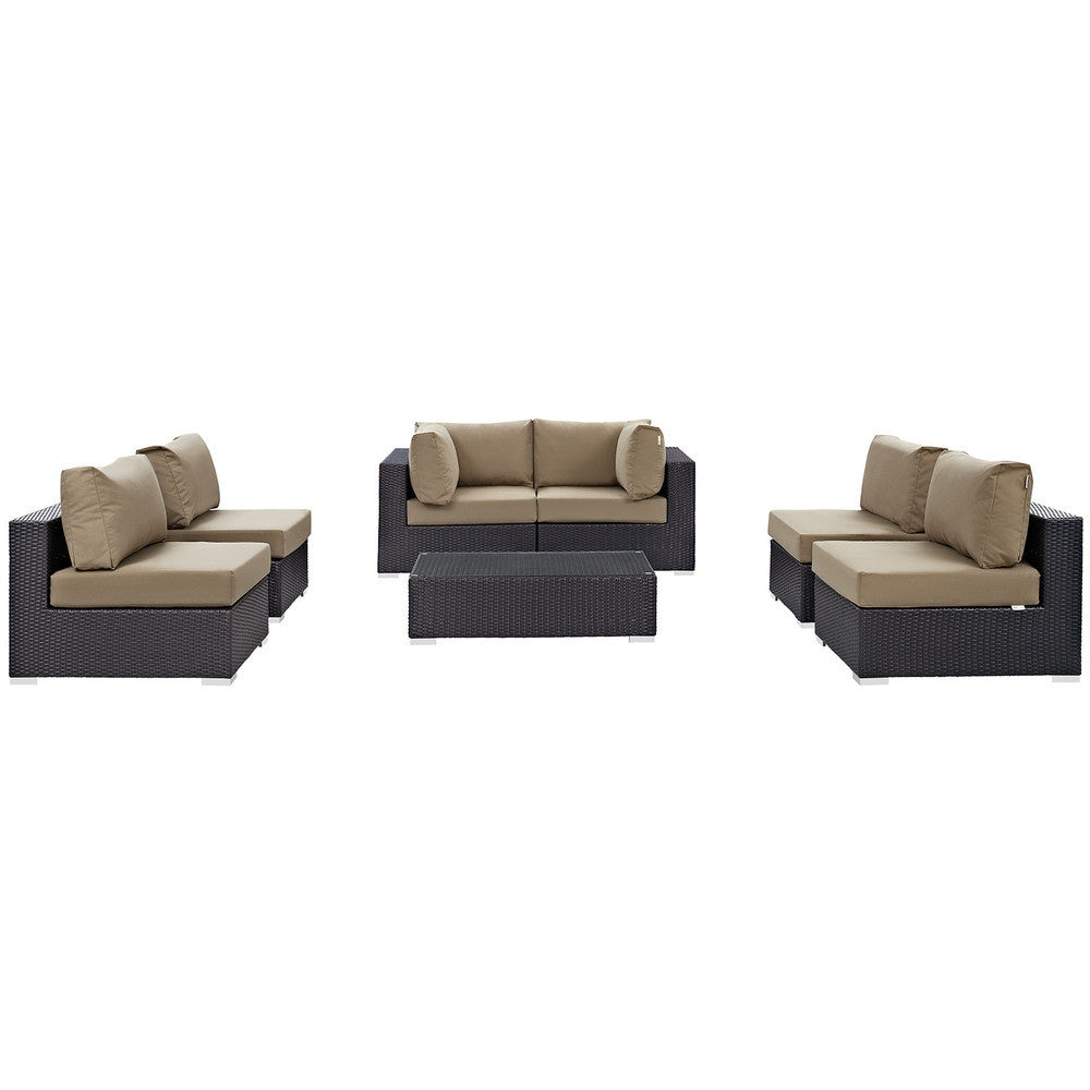 EEI-2164 Convene 7 Piece Outdoor Patio Sectional Set by Modway