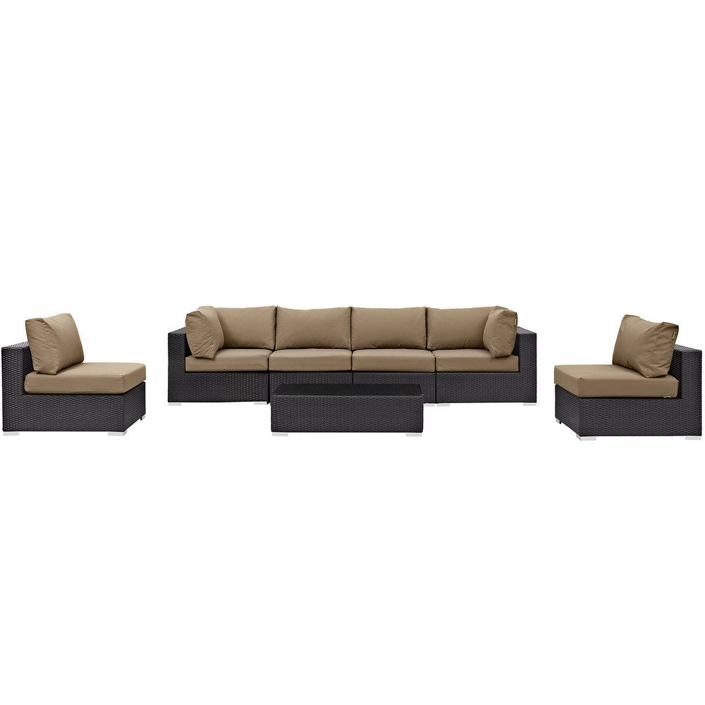 EEI-2164 Convene 7 Piece Outdoor Patio Sectional Set by Modway