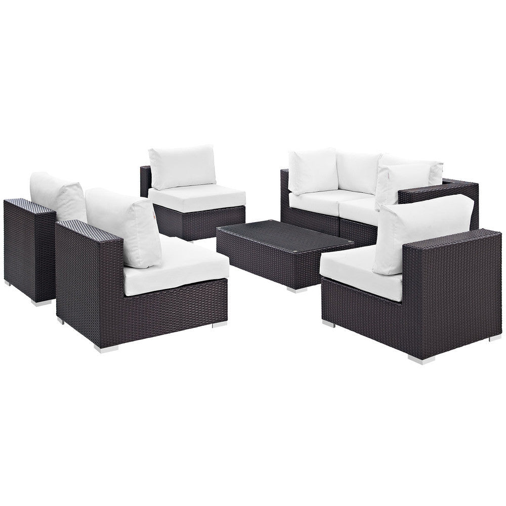 EEI-2164 Convene 7 Piece Outdoor Patio Sectional Set by Modway