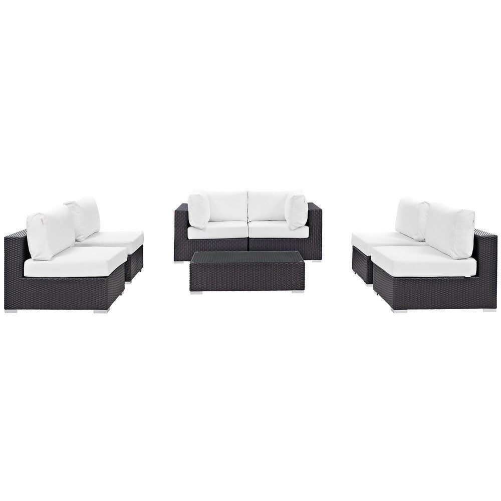 EEI-2164 Convene 7 Piece Outdoor Patio Sectional Set by Modway