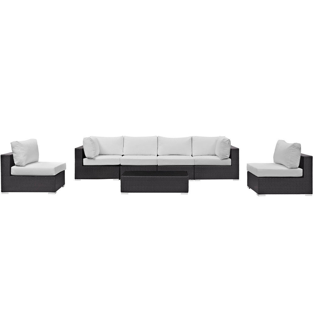 EEI-2164 Convene 7 Piece Outdoor Patio Sectional Set by Modway