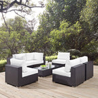 EEI-2164 Convene 7 Piece Outdoor Patio Sectional Set by Modway