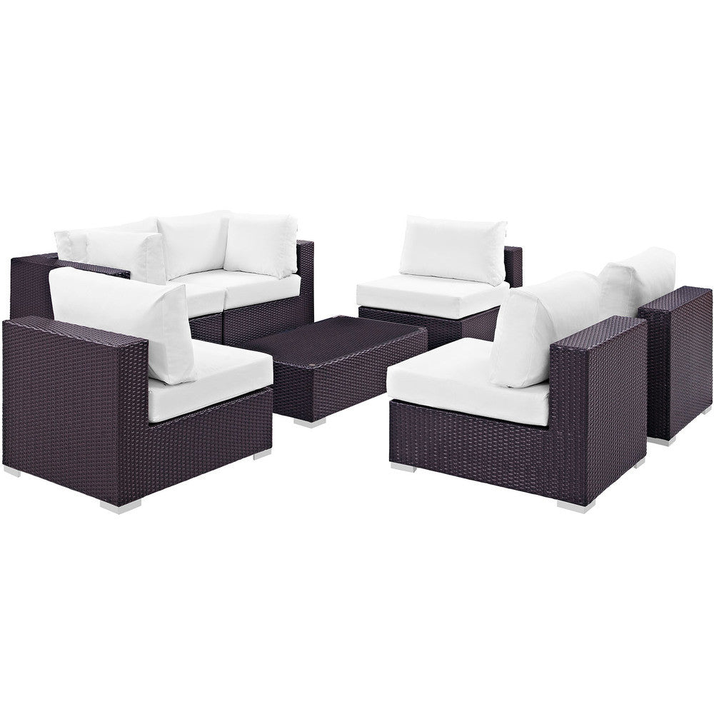 EEI-2164 Convene 7 Piece Outdoor Patio Sectional Set by Modway