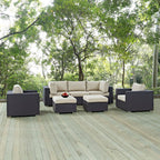 EEI-2200 Convene 7 Piece Outdoor Patio Sectional Set by Modway