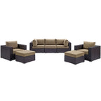 EEI-2200 Convene 7 Piece Outdoor Patio Sectional Set by Modway