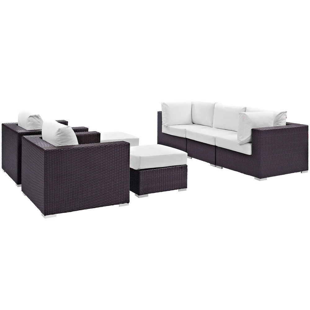 EEI-2200 Convene 7 Piece Outdoor Patio Sectional Set by Modway