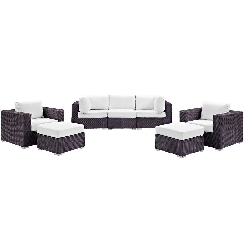 EEI-2200 Convene 7 Piece Outdoor Patio Sectional Set by Modway