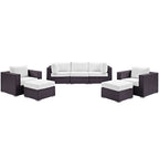 EEI-2200 Convene 7 Piece Outdoor Patio Sectional Set by Modway