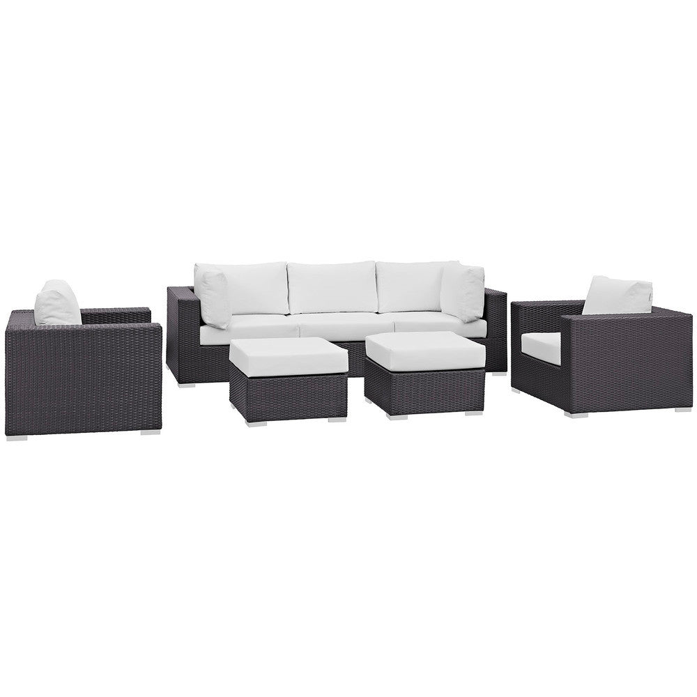 EEI-2200 Convene 7 Piece Outdoor Patio Sectional Set by Modway