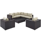 EEI-2203 Convene 8 Piece Outdoor Patio Sectional Set by Modway
