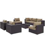 EEI-2203 Convene 8 Piece Outdoor Patio Sectional Set by Modway