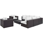 EEI-2203 Convene 8 Piece Outdoor Patio Sectional Set by Modway