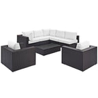 EEI-2203 Convene 8 Piece Outdoor Patio Sectional Set by Modway