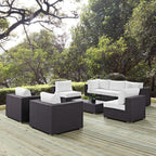 EEI-2203 Convene 8 Piece Outdoor Patio Sectional Set by Modway
