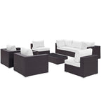 EEI-2203 Convene 8 Piece Outdoor Patio Sectional Set by Modway