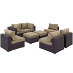 EEI-2204 Convene 8 Piece Outdoor Patio Sectional Set by Modway