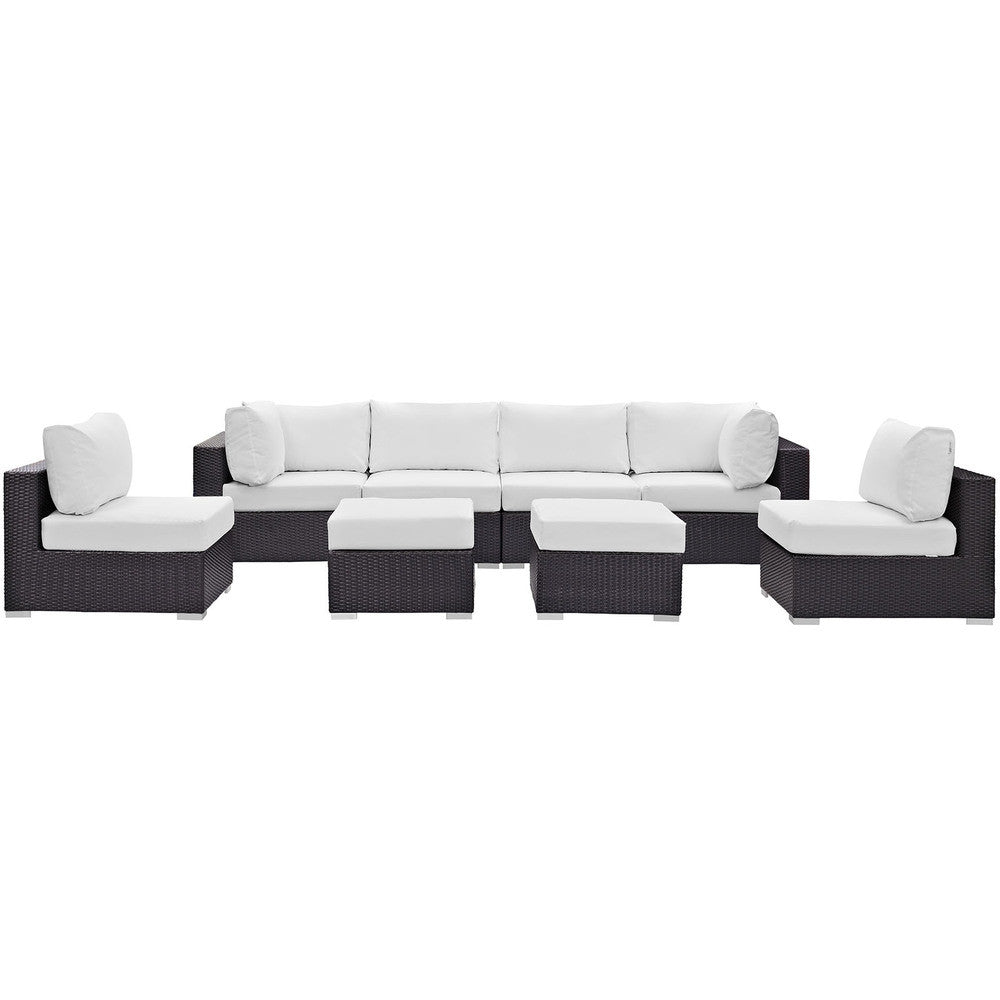 EEI-2204 Convene 8 Piece Outdoor Patio Sectional Set by Modway