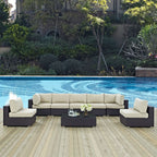 EEI-2205 Convene 8 Piece Outdoor Patio Sectional Set by Modway