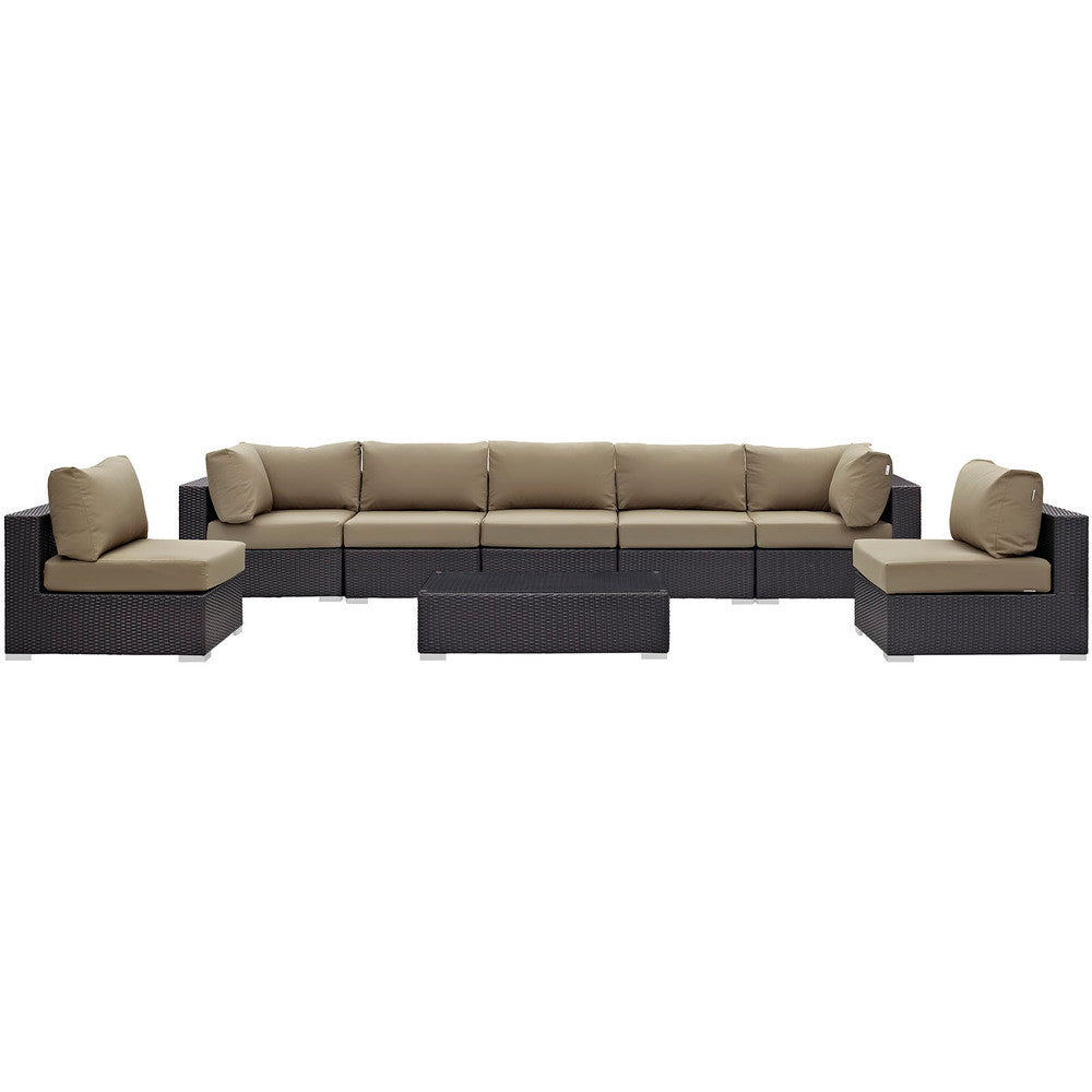 EEI-2205 Convene 8 Piece Outdoor Patio Sectional Set by Modway