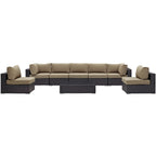 EEI-2205 Convene 8 Piece Outdoor Patio Sectional Set by Modway