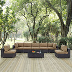 EEI-2205 Convene 8 Piece Outdoor Patio Sectional Set by Modway