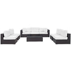 EEI-2205 Convene 8 Piece Outdoor Patio Sectional Set by Modway